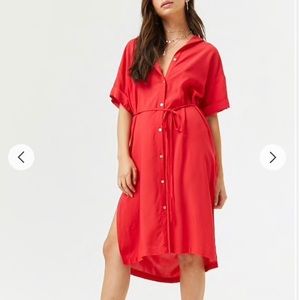 Button front shirt dress